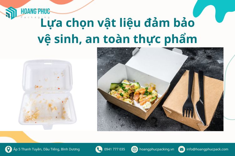 Lựa chọn vật liệu đảm bảo vệ sinh, an toàn thực phẩm