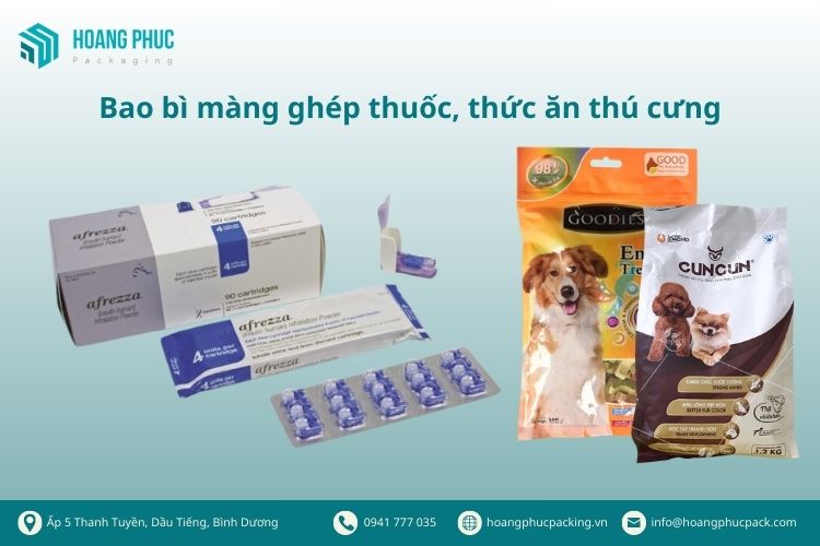 Bao bì màng ghép thuốc, thức ăn thú cưng