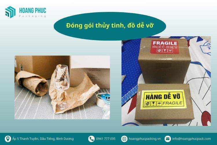 Đóng gói thủy tinh, hàng dễ vỡ