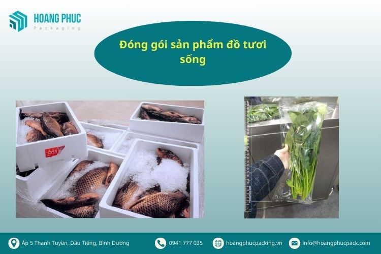 Đóng gói sản phẩm tươi sống