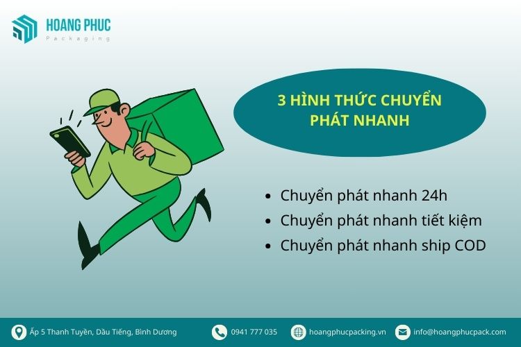 3 hình thức chuyển phát nhanh