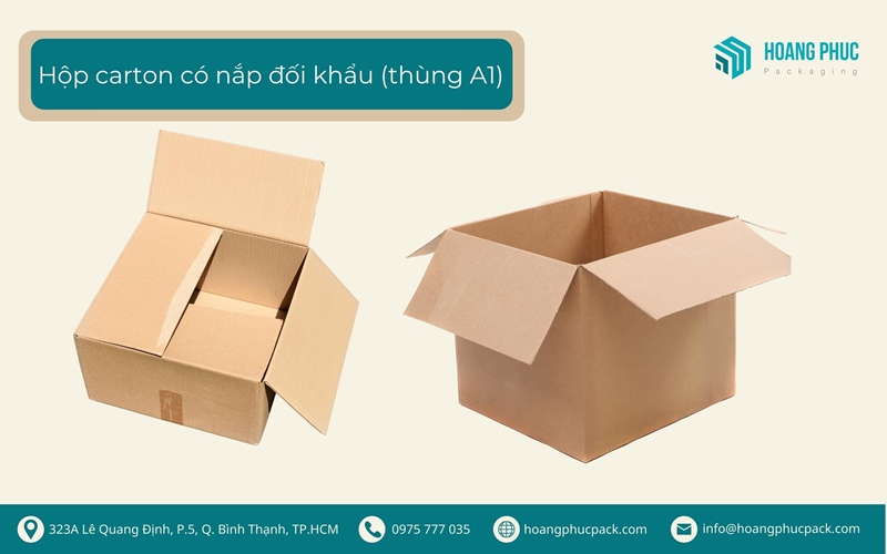 Hộp carton có nắp đối khẩu (hộp A1)