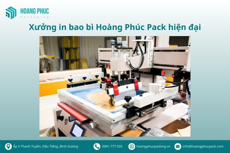 Xưởng in bao bì Hoàng Phúc Pack hiện đại