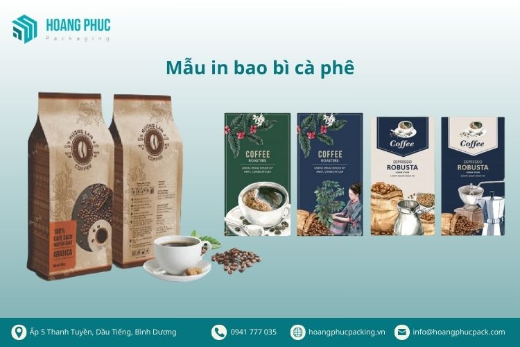 Mẫu bao bì túi, hộp cà phê