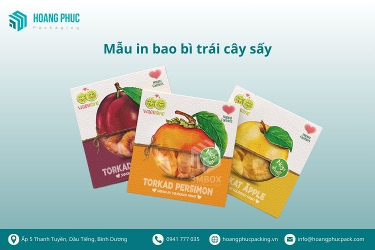 Mẫu bao bì trái cây sấy đẹp