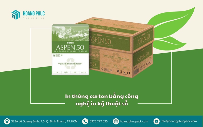 In thùng carton bằng công nghệ in kỹ thuật số