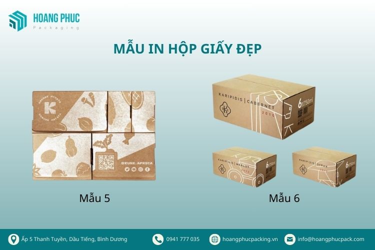 Mẫu in ấn hộp giấy Hoàng Phúc Pack được đánh giá cao vì đem lại cảm giác hiện đại, cao cấp