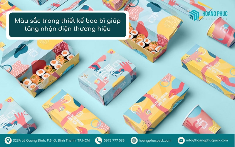 Màu sắc trong thiết kế bao bì giúp tăng nhận diện thương hiệu