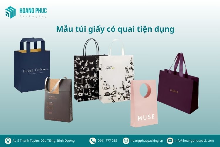 Mẫu túi giấy có quai tiện dụng