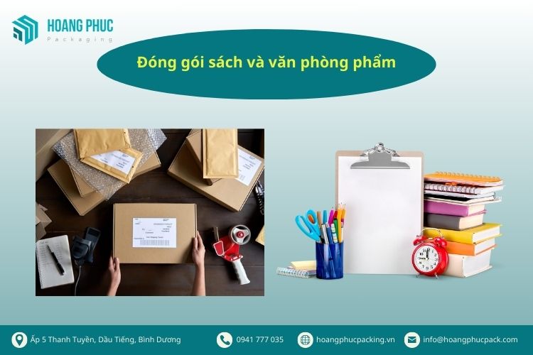 Đóng gói sách vở, văn phòng phẩm