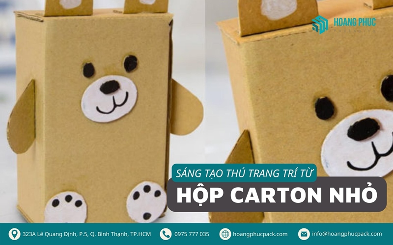 Sáng tạo thú trang trí từ hộp carton nhỏ