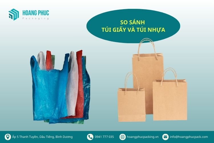 So sánh túi nhựa và túi giấy