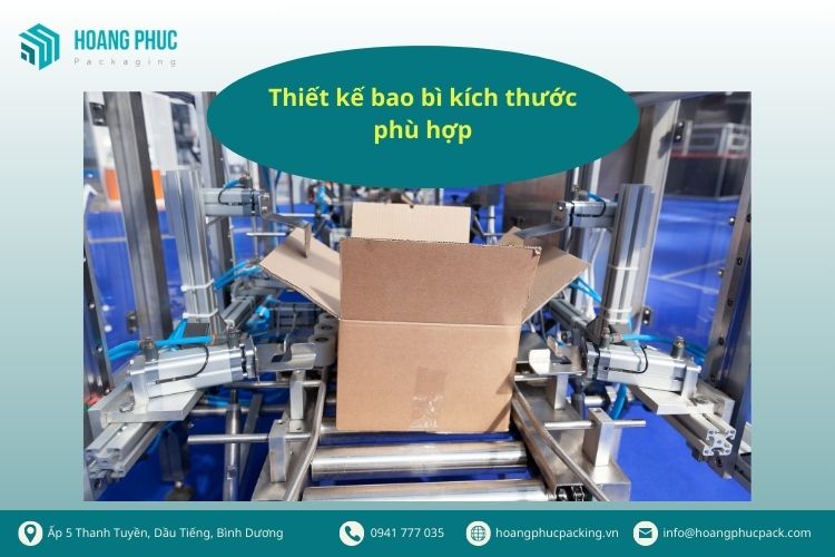 Thiết kế bao bì kích thước phù hợp