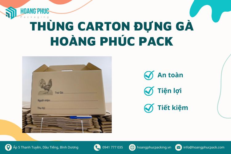 Thùng carton đựng gà Hoàng Phúc Pack