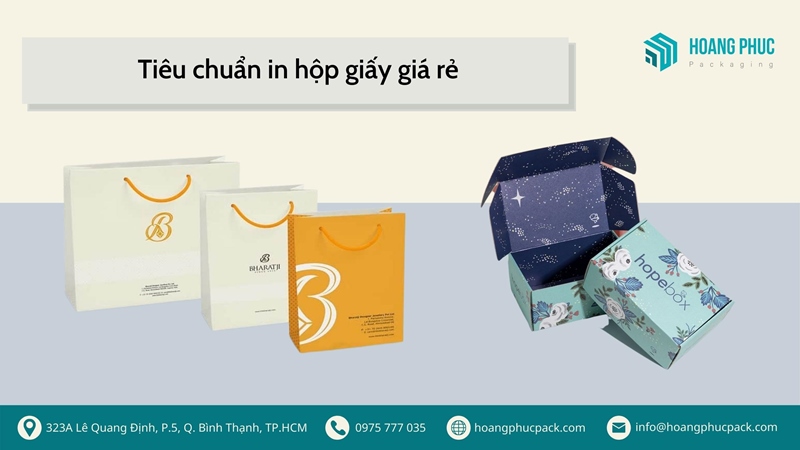 Tiêu chuẩn in hộp giấy giá rẻ