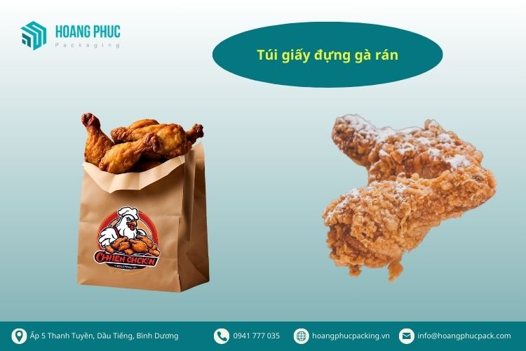 Túi giấy đựng gà rán