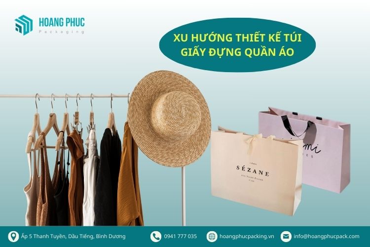 xu hướng thiết kế túi giấy đựng quần áo