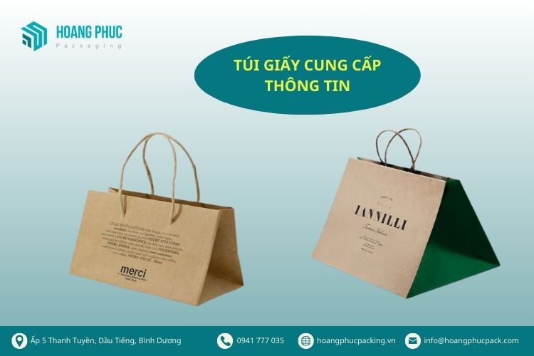 Túi giấy cung cấp thông tin