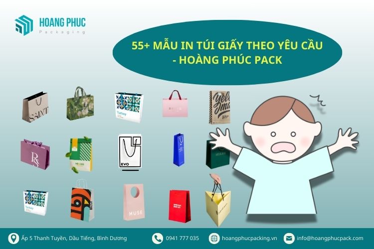 In túi giấy theo yêu cầu: 55+ mẫu túi giấy đẹp, ấn tượng cho bạn tham khảo