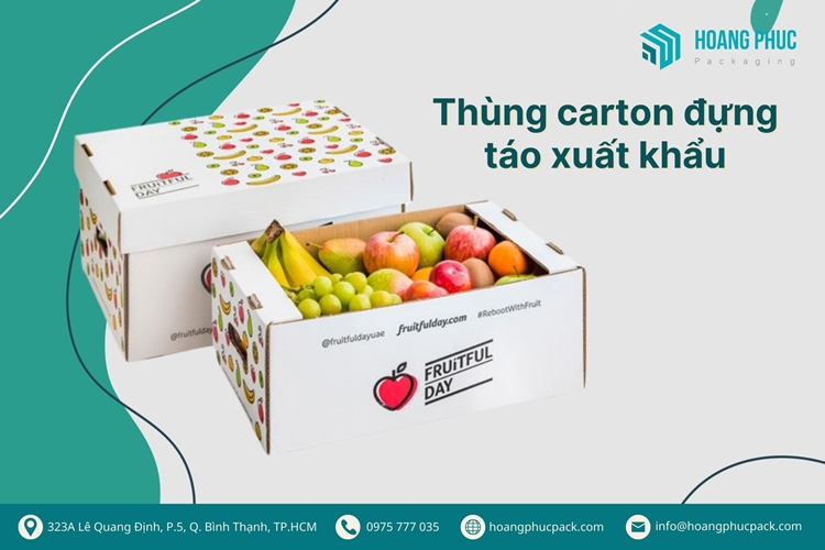 Những điều cần biết khi chọn mua thùng carton đựng táo xuất khẩu