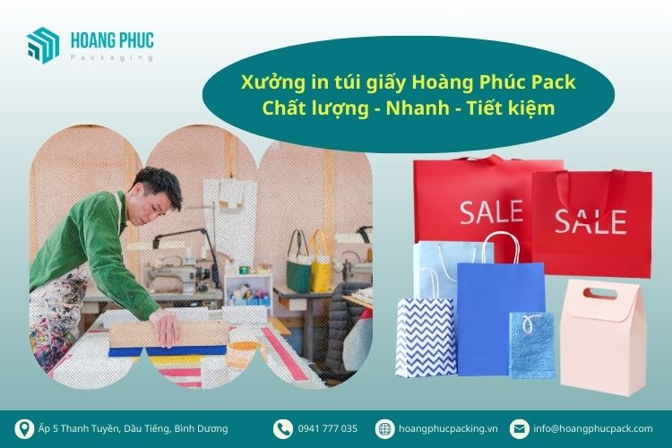 Xưởng in túi giấy Hoàng Phúc Pack - In nhanh lấy ngay giá ưu đãi